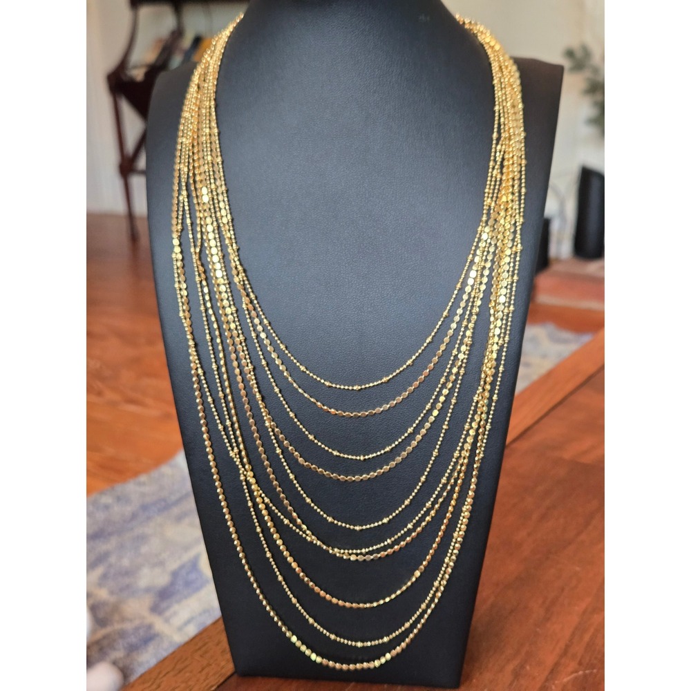Joan Rivers Glittering Multi Strand Chain Bib Necklace Vintage